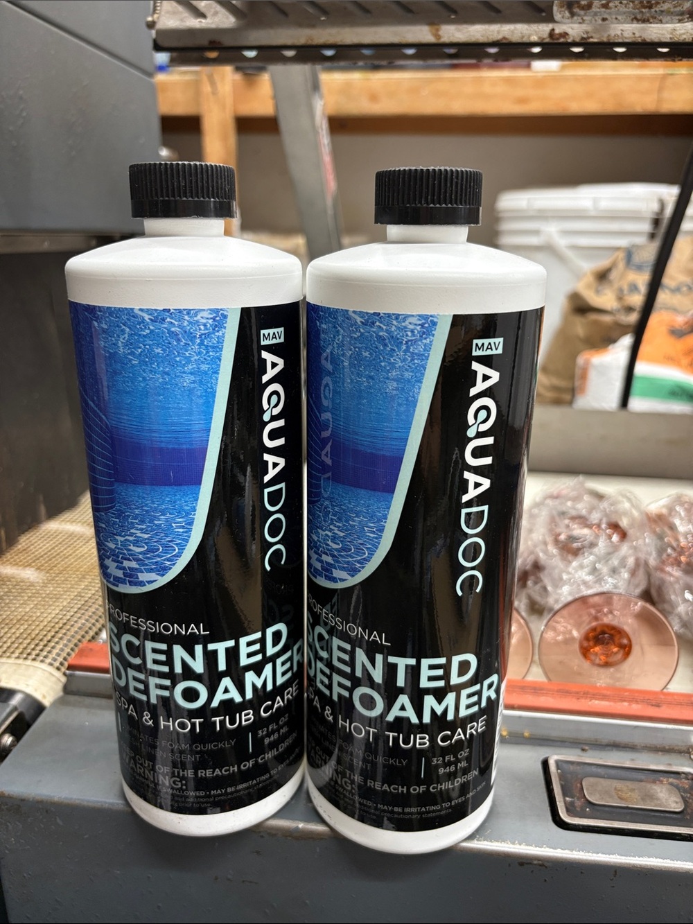 AquaDoc Scented Foamer Spa & Hot Tub Care - Black/Blue Label (Pair)